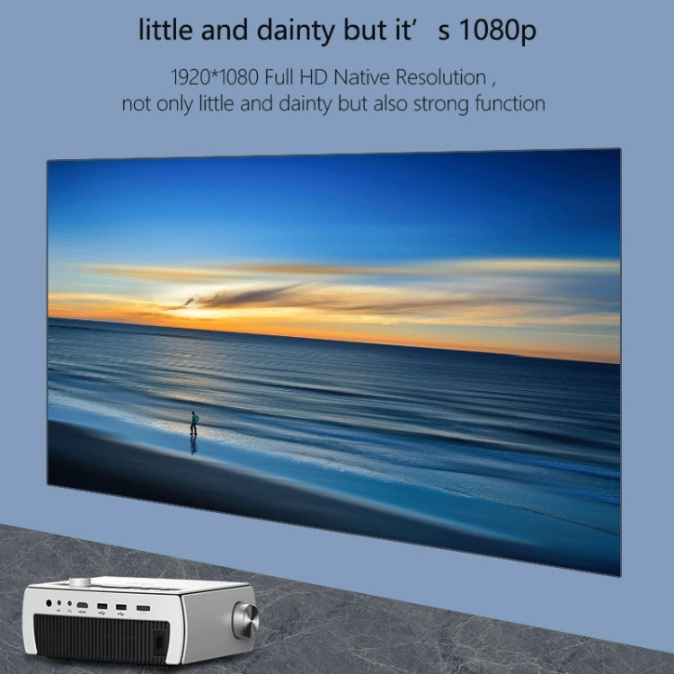 YG430 Android Version 1920x1080 2500 Lumens Portable Home Theater LCD HD Projector, Plug Type:AU Plug(Silver) - Mini Projector by buy2fix | Online Shopping UK | buy2fix