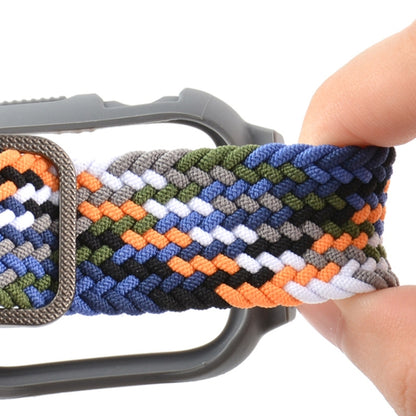 TPU Frame Buckle Braid Integrated Watch Band For Apple Watch Series 6 & SE & 5 & 4 40mm / 3 & 2 & 1 38mm(Blue and White) by buy2fix