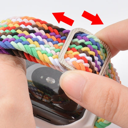 TPU Frame Buckle Braid Integrated Watch Band For Apple Watch Series 6 & SE & 5 & 4 40mm / 3 & 2 & 1 38mm(Black and White) by buy2fix