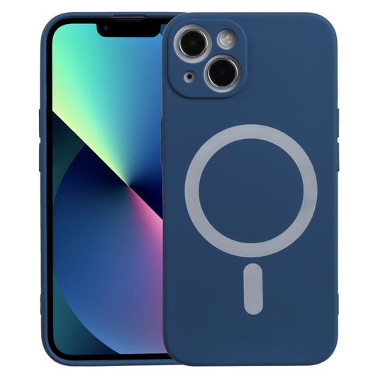 For iPhone 13 mini Liquid Silicone Shockproof Magsafe Case (Navy Blue) - iPhone 13 mini Cases by buy2fix | Online Shopping UK | buy2fix