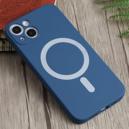 For iPhone 13 mini Liquid Silicone Shockproof Magsafe Case (Navy Blue) - iPhone 13 mini Cases by buy2fix | Online Shopping UK | buy2fix