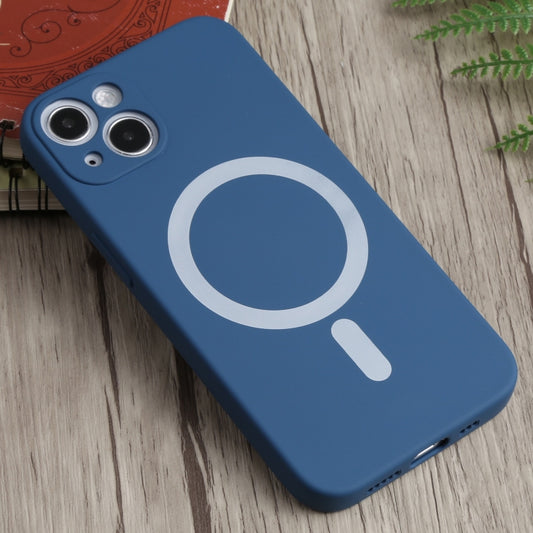For iPhone 13 mini Liquid Silicone Shockproof Magsafe Case (Navy Blue) - iPhone 13 mini Cases by buy2fix | Online Shopping UK | buy2fix