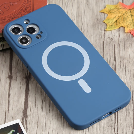 For iPhone 13 Pro Max Liquid Silicone Shockproof Magsafe Case (Navy Blue) - iPhone 13 Pro Max Cases by buy2fix | Online Shopping UK | buy2fix
