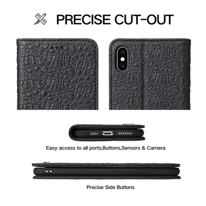 For iPhone XS Max Crocodile Texture PC + TPU Horizontal Flip Leather Case with Holder & Card Slots & Wallet(Black) - More iPhone Cases by buy2fix | Online Shopping UK | buy2fix
