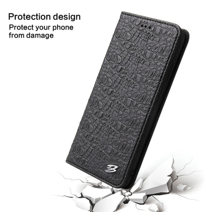 For iPhone XS Max Crocodile Texture PC + TPU Horizontal Flip Leather Case with Holder & Card Slots & Wallet(Black) - More iPhone Cases by buy2fix | Online Shopping UK | buy2fix