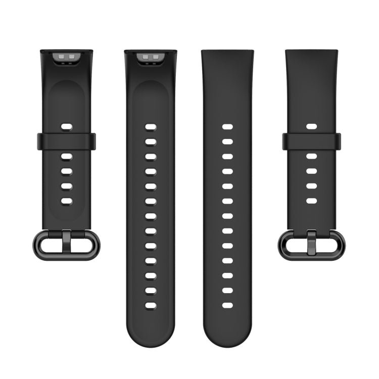 For Xiaomi Redmi Watch 2 Solid Color Silicone Strap Watch Band(Black) - Watch Bands by buy2fix | Online Shopping UK | buy2fix
