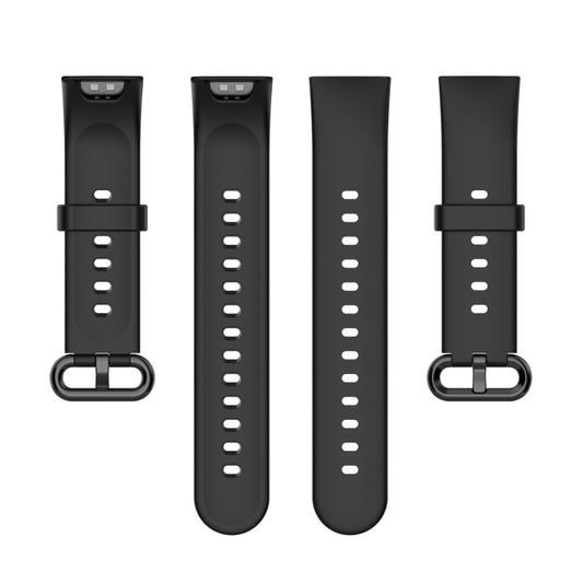 For Xiaomi Redmi Watch 2 Solid Color Silicone Strap Watch Band(Black) - Watch Bands by buy2fix | Online Shopping UK | buy2fix