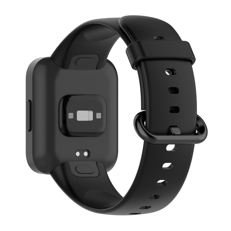 For Xiaomi Redmi Watch 2 Solid Color Silicone Strap Watch Band(Black) - Watch Bands by buy2fix | Online Shopping UK | buy2fix
