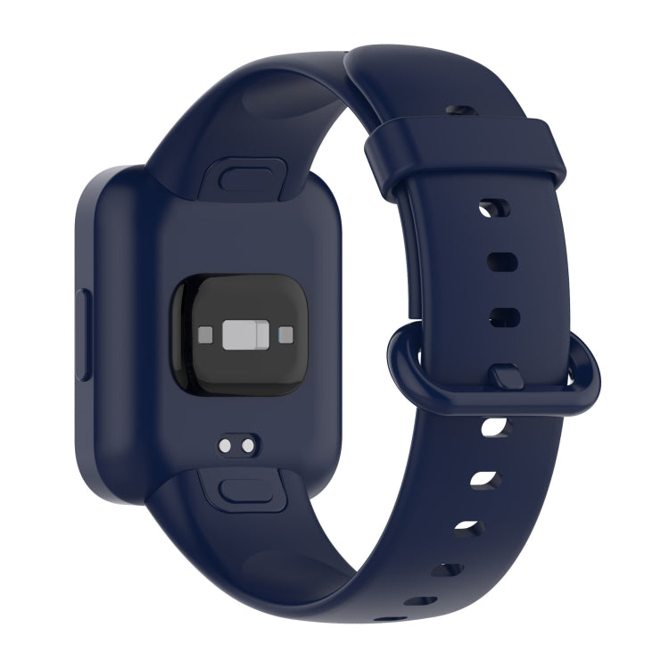 For Xiaomi Redmi Watch 2 Solid Color Silicone Strap Watch Band(Dark Blue) - Watch Bands by buy2fix | Online Shopping UK | buy2fix