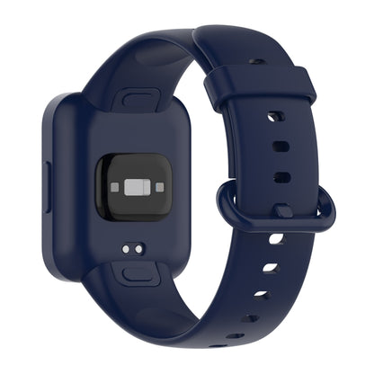 For Xiaomi Redmi Watch 2 Solid Color Silicone Strap Watch Band(Dark Blue) - Watch Bands by buy2fix | Online Shopping UK | buy2fix