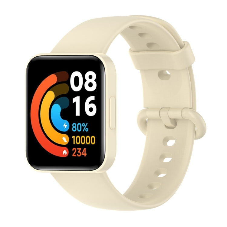 For Xiaomi Redmi Watch 2 Solid Color Silicone Strap Watch Band(Ivory White) - Watch Bands by buy2fix | Online Shopping UK | buy2fix