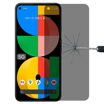 For Google Pixel 5a 5G 0.3mm 9H Surface Hardness 3D Curved Surface Privacy Glass Film - Google Tempered Glass by buy2fix | Online Shopping UK | buy2fix