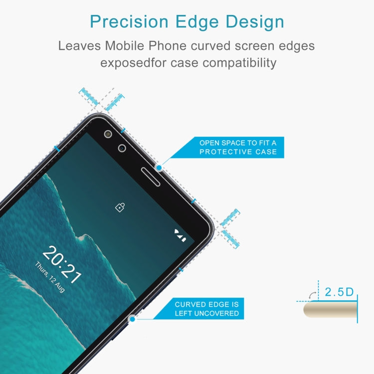 For Nokia C1 2nd Edition 0.26mm 9H 2.5D Tempered Glass Film by DIYLooks