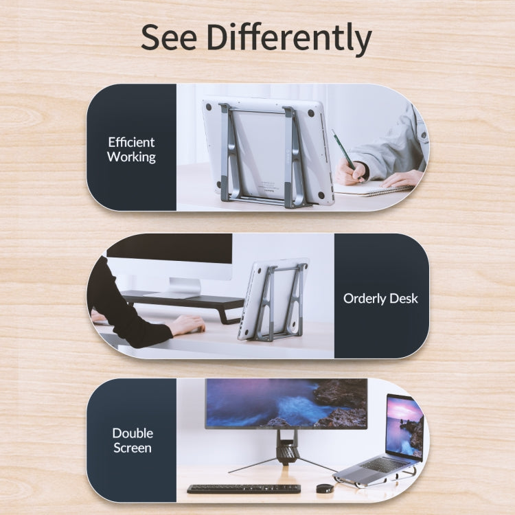 ORICO MA15 Multi-function Laptop Vertical Storage Holder(Grey) - Laptop Stand by ORICO | Online Shopping UK | buy2fix