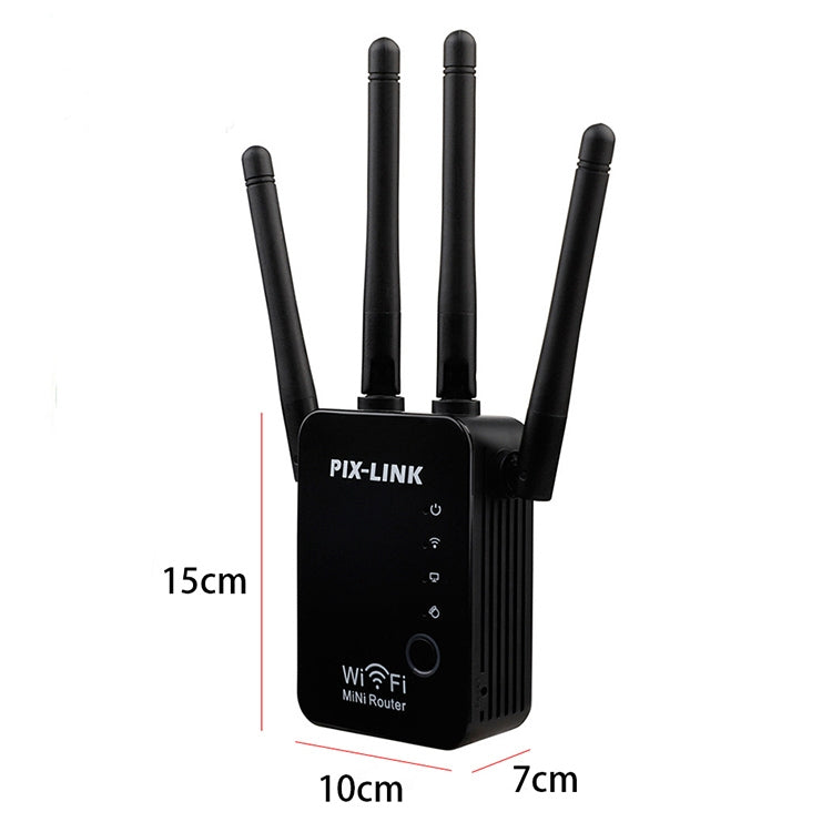 Wireless Smart WiFi Router Repeater with 4 WiFi Antennas, Plug Specification:EU Plug(White) by buy2fix