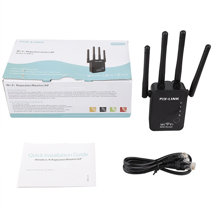 Wireless Smart WiFi Router Repeater with 4 WiFi Antennas, Plug Specification:EU Plug(White) by buy2fix