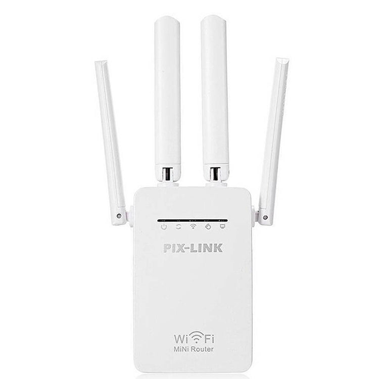 Wireless Smart WiFi Router Repeater with 4 WiFi Antennas, Plug Specification:US Plug(White) by buy2fix