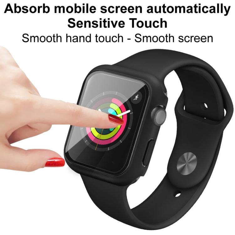 IMAK Shockproof PC Protective Case with Tempered Glass Film For Apple Watch Series 3 & 2 & 1 42mm(White) - Watch Cases by imak | Online Shopping UK | buy2fix