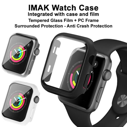 IMAK Shockproof PC Protective Case with Tempered Glass Film For Apple Watch Series 3 & 2 & 1 38mm(White) - Watch Cases by imak | Online Shopping UK | buy2fix