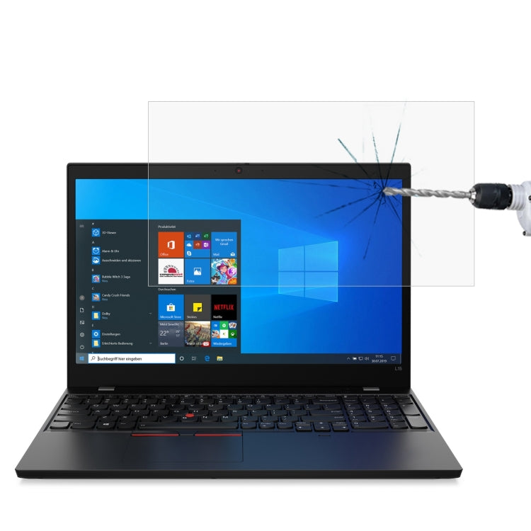 Laptop Screen HD Tempered Glass Protective Film For ThinkPad L15 15.6 inch - Screen Protection Film by buy2fix | Online Shopping UK | buy2fix