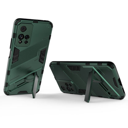 For Xiaomi Redmi Note 11 Pro / Note 11 Pro+ Punk Armor 2 in 1 PC + TPU Shockproof Phone Case with Invisible Holder(Green) by buy2fix