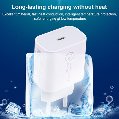 SDC-20W PD USB-C / Type-C Travel Charger + 1m 20W USB-C / Type-C to 8 Pin Data Cable Set, EU Plug(White) - USB Charger by buy2fix | Online Shopping UK | buy2fix