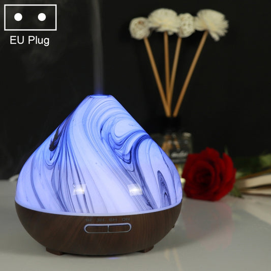 400ml Volcano Shape Humidifier Glass Aromatherapy Machine Automatic Alcohol Sprayer, Plug Specification:EU Plug(Coffee) - Air Purifiers & Accessories by buy2fix | Online Shopping UK | buy2fix