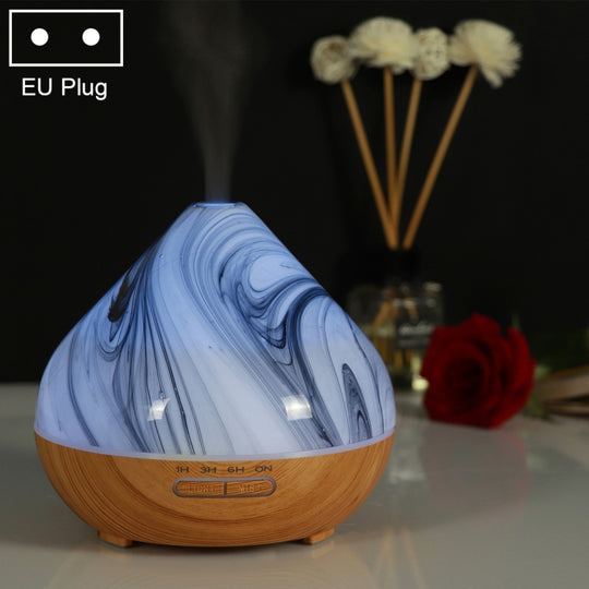 400ml Volcano Shape Humidifier Glass Aromatherapy Machine Automatic Alcohol Sprayer, Plug Specification:EU Plug(Khaki)