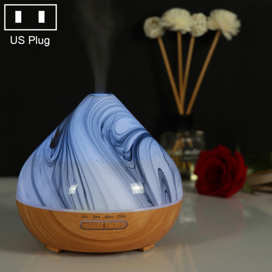 400ml Volcano Shape Humidifier Glass Aromatherapy Machine Automatic Alcohol Sprayer, Plug Specification:US Plug(Khaki)