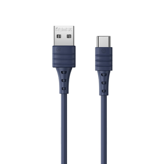 REMAX RC-179a 2.4A Type-C / USB-C High Elastic TPE Fast Charging Data Cable, Length: 1m(Blue) - USB-C & Type-C Cable by REMAX | Online Shopping UK | buy2fix