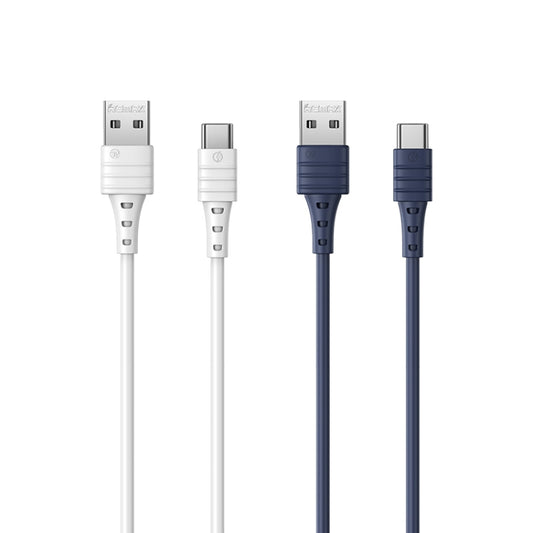 REMAX RC-179a 2.4A Type-C / USB-C High Elastic TPE Fast Charging Data Cable, Length: 1m(White) - USB-C & Type-C Cable by REMAX | Online Shopping UK | buy2fix