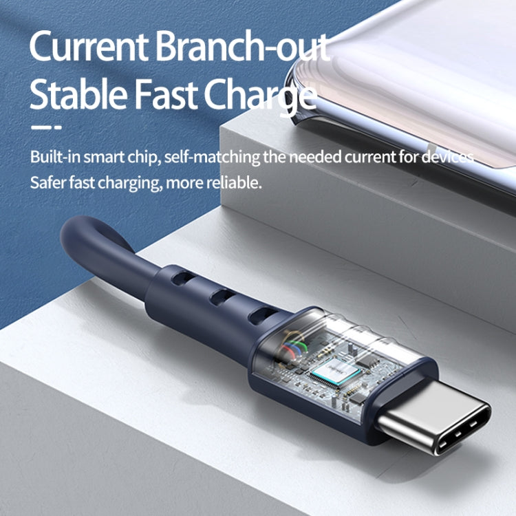 REMAX RC-179a 2.4A Type-C / USB-C High Elastic TPE Fast Charging Data Cable, Length: 1m(White) - USB-C & Type-C Cable by REMAX | Online Shopping UK | buy2fix