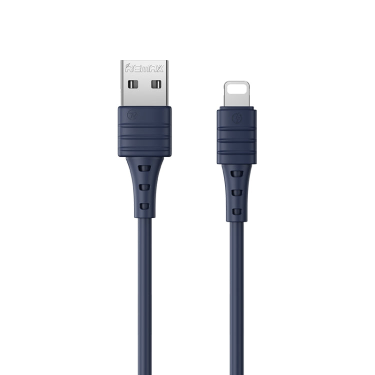 REMAX RC-179i 2.4A 8 Pin High Elastic TPE Fast Charging Data Cable, Length: 1m(Blue) - Normal Style Cable by REMAX | Online Shopping UK | buy2fix