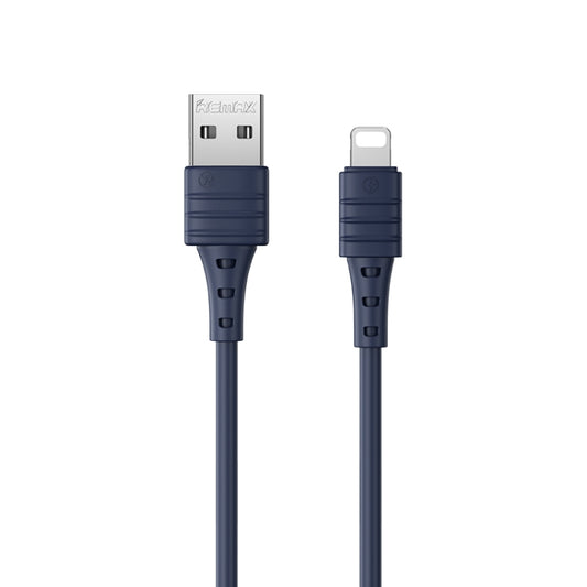 REMAX RC-179i 2.4A 8 Pin High Elastic TPE Fast Charging Data Cable, Length: 1m(Blue) - Normal Style Cable by REMAX | Online Shopping UK | buy2fix