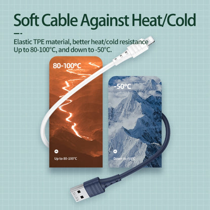 REMAX RC-179i 2.4A 8 Pin High Elastic TPE Fast Charging Data Cable, Length: 1m(Blue) - Normal Style Cable by REMAX | Online Shopping UK | buy2fix
