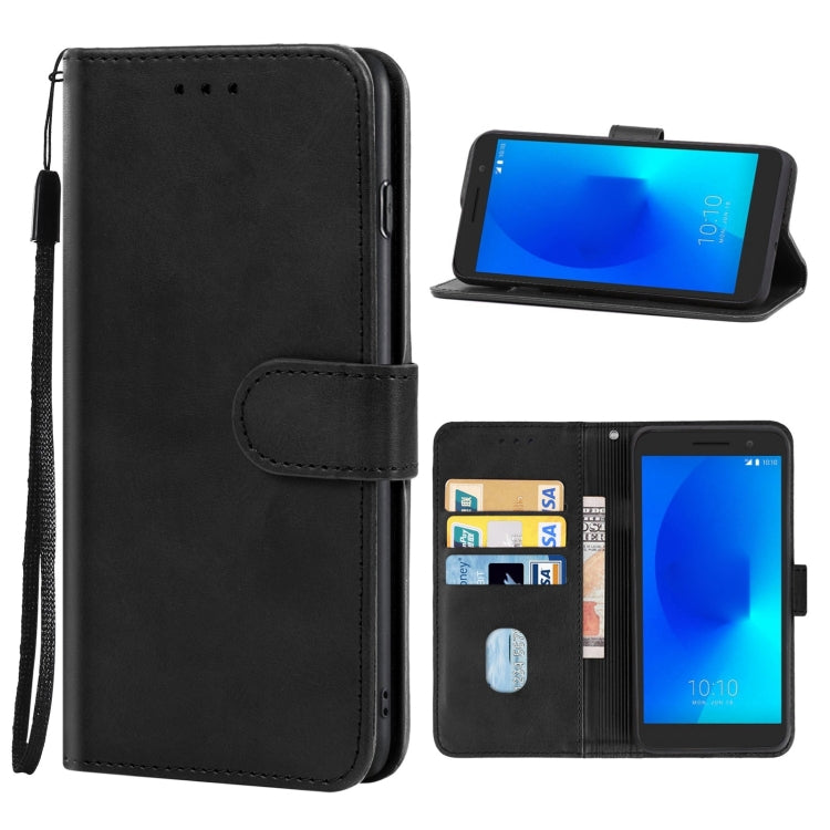 Leather Phone Case For Alcatel 1/1 2019&2021 / Vodafone Smart E9(Black) - Alcatel Cases by buy2fix | Online Shopping UK | buy2fix