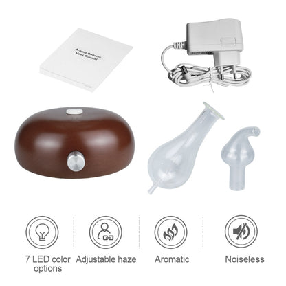 Wood Essential Oil Diffuser Aromatherapy Machine Automatic Alcohol Sprayer, Plug Specification:EU Plug(Dark Brown) - Air Purifiers & Accessories by buy2fix | Online Shopping UK | buy2fix