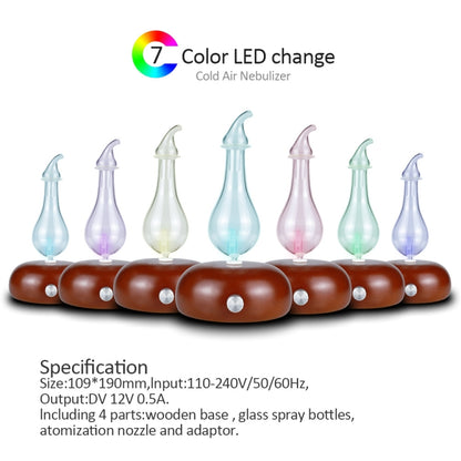 Wood Essential Oil Diffuser Aromatherapy Machine Automatic Alcohol Sprayer, Plug Specification:EU Plug(Dark Brown) - Air Purifiers & Accessories by buy2fix | Online Shopping UK | buy2fix