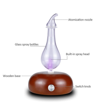 Wood Essential Oil Diffuser Aromatherapy Machine Automatic Alcohol Sprayer, Plug Specification:UK Plug(Dark Brown) - Air Purifiers & Accessories by buy2fix | Online Shopping UK | buy2fix