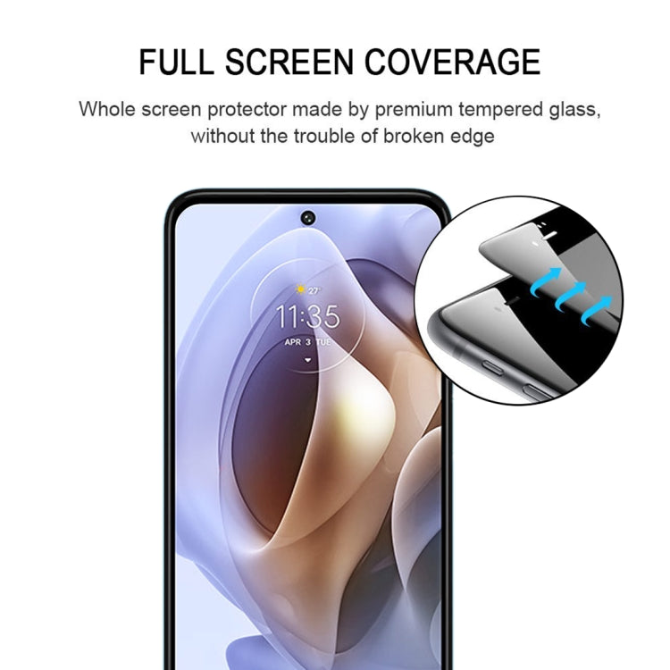 Full Glue Cover Screen Protector Tempered Glass Film For Motorola Moto G31 / Moto G53 / Moto G53 India - Motorola Tempered Glass by buy2fix | Online Shopping UK | buy2fix
