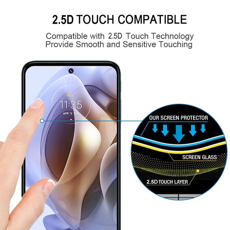 Full Glue Cover Screen Protector Tempered Glass Film For Motorola Moto G31 / Moto G53 / Moto G53 India - Motorola Tempered Glass by buy2fix | Online Shopping UK | buy2fix