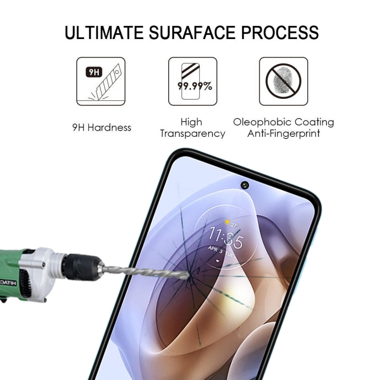 Full Glue Cover Screen Protector Tempered Glass Film For Motorola Moto G31 / Moto G53 / Moto G53 India - Motorola Tempered Glass by buy2fix | Online Shopping UK | buy2fix