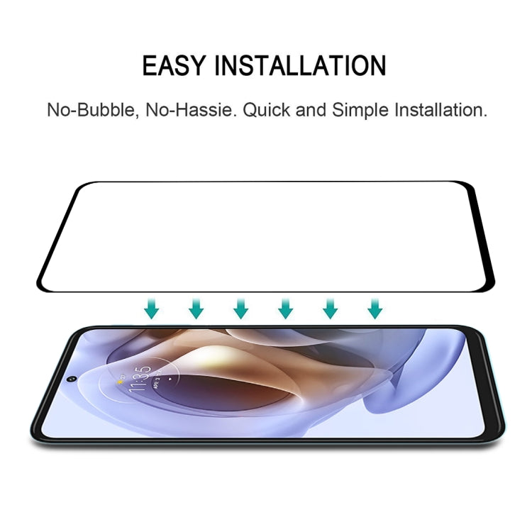 Full Glue Cover Screen Protector Tempered Glass Film For Motorola Moto G31 / Moto G53 / Moto G53 India - Motorola Tempered Glass by buy2fix | Online Shopping UK | buy2fix