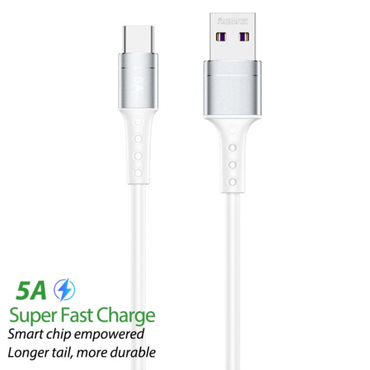 REMAX RC-198a Chaining II Series 5A USB to USB-C / Type-C Fast Charging Data Cable, Cable Length: 1m(White) - USB-C & Type-C Cable by REMAX | Online Shopping UK | buy2fix