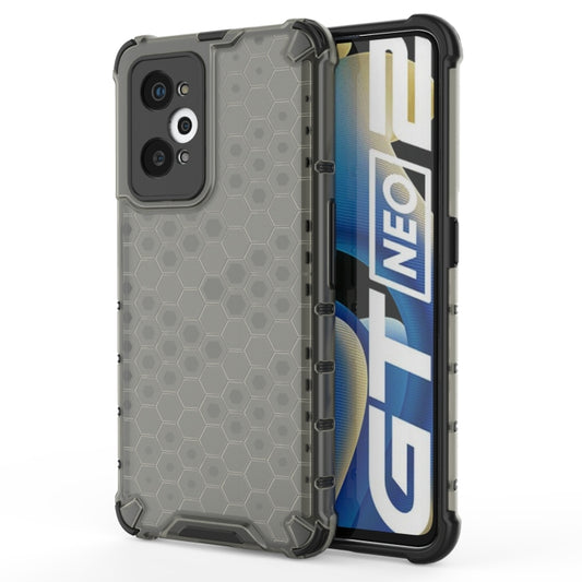 For OPPO Realme GT Neo2 5G Shockproof Honeycomb PC + TPU Phone Case(Black) - Realme Cases by buy2fix | Online Shopping UK | buy2fix