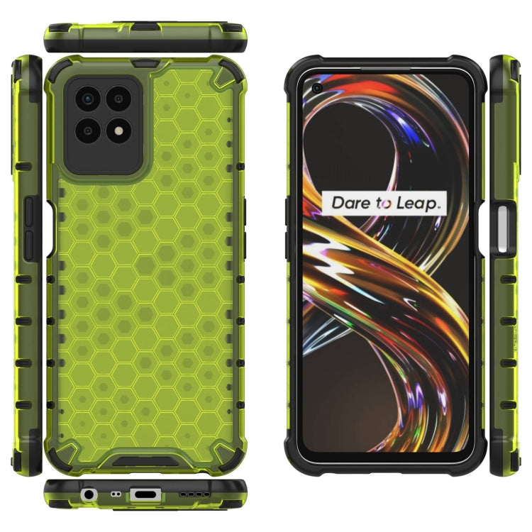 For OPPO Realme 8i Shockproof Honeycomb PC + TPU Phone Case(Green) - Realme Cases by buy2fix | Online Shopping UK | buy2fix