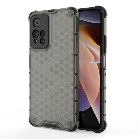 For Xiaomi Redmi Note 11 Pro 5G Shockproof Honeycomb PC + TPU Phone Case(Black) by buy2fix