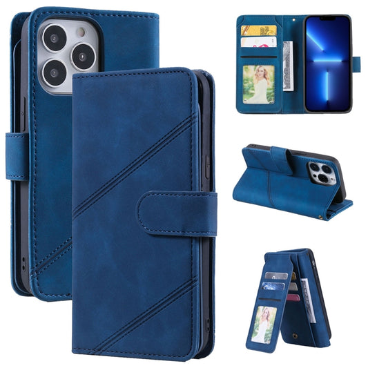 For iPhone 13 Pro Max Skin Feel Horizontal Flip Leather Phone Case (Blue) - iPhone 13 Pro Max Cases by buy2fix | Online Shopping UK | buy2fix