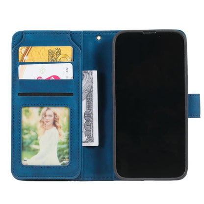For iPhone 13 Pro Max Skin Feel Horizontal Flip Leather Phone Case (Blue) - iPhone 13 Pro Max Cases by buy2fix | Online Shopping UK | buy2fix