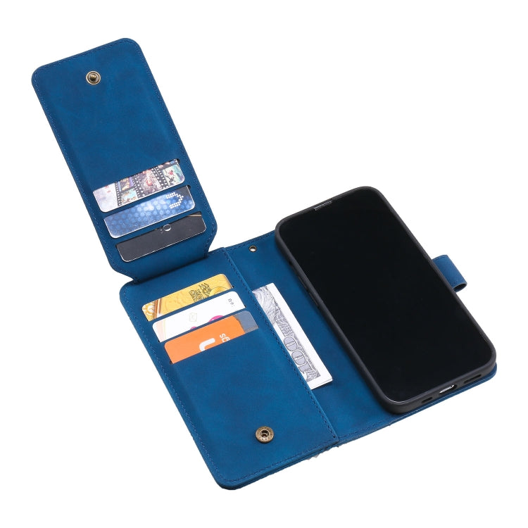 For iPhone 13 Pro Max Skin Feel Horizontal Flip Leather Phone Case (Blue) - iPhone 13 Pro Max Cases by buy2fix | Online Shopping UK | buy2fix